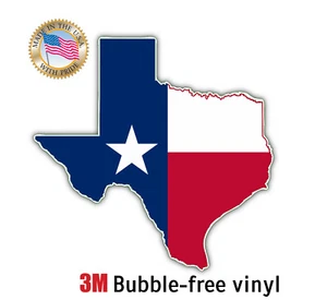 Texas Shape State Flag Sticker Decal Vinyl AMERICA AMERICAN gods country BUSH - Bild 1 von 2