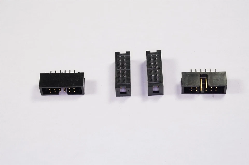 Lot of 4 9108-10-206-01 Methode Polarization Header 12 Pos 2 Row 2.54mm Vert TH - Image 1 of 1