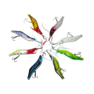 6Pcs 3.15in 0.5oz Ratting Hard Fishing Lures Shrimp Prawns Baits Crankbaits - Picture 1 of 5