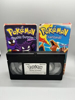 3 Pokémon VHS Tapes Charizard, Psychic Surprise, And Fighting Tournament ￼ - Image 1 of 4
