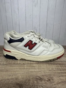 NEW BALANCE 550 AIME LEON DORE GEBRAUCHT GRÖSSE 9,5 ALD NB WEISS MARINE ROT BB550A3 - Bild 1 von 8