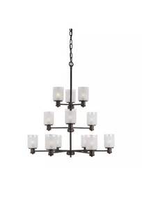 Generation Lighting Norwood 12-Light Bronze Transitional Damp Rated Chandelier - Picture 1 of 3