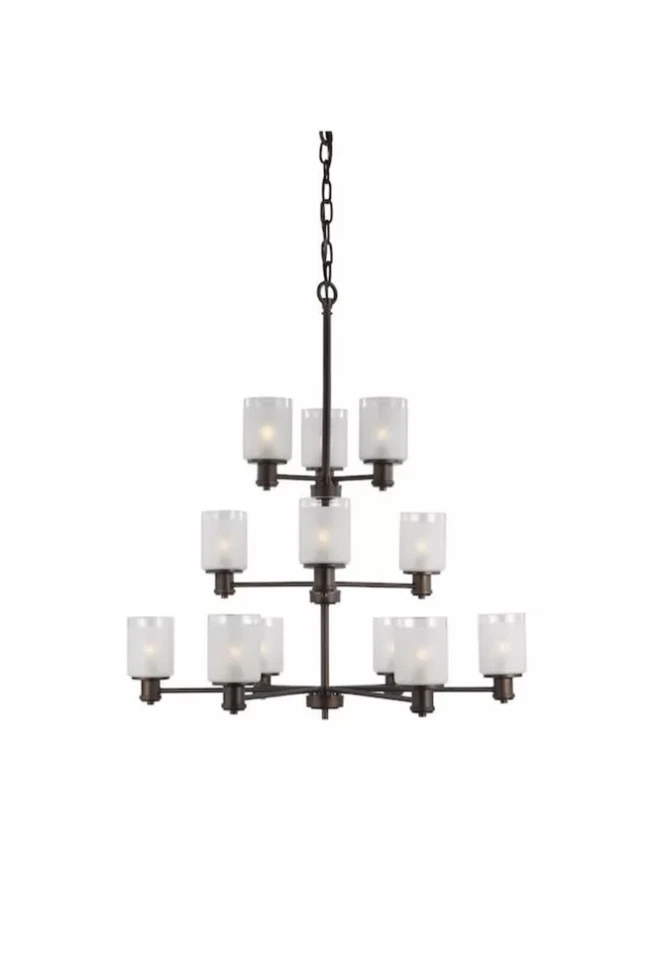 Sea Gull Lighting 3139812-710 Norwood - 12 Light Chandelier Bronze Finish With