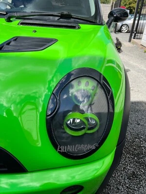 Guarnizioni faro MINI Carbon Look per MINI Cooper S JCW R50 R52 R53 GEN 1 - Immagine 1 di 4