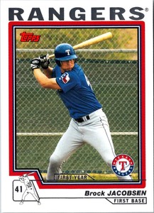 2004 Topps Traded & Rookies Brock Jacobsen #T138 Texas Rangers Baseball Card