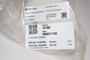 Repligen 4'' TC X 3/4'' TC Reducer N16394 NEW - Picture 1 of 7