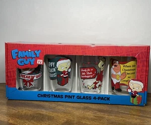 FAMILY GUY WEIHNACHTEN Pint Glas 4er-Pack Urlaub Set - Bild 1 von 7