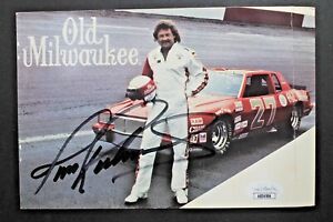 Tim Richmond (d.1989) NASCAR Great Signed Autographed 5x7 Promo Card JSA COA