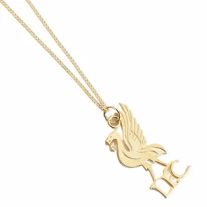 Liverpool FC 18ct Gold Plated on Silver Liverbird Pendant & Chain, Gift, Present - Picture 1 of 5
