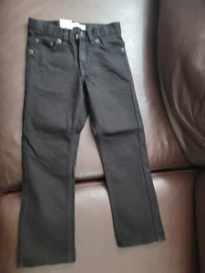 Levis 511 Slim Boys black Dark Washed Adjustable-Waist Jeans size 5 REG - Picture 1 of 4