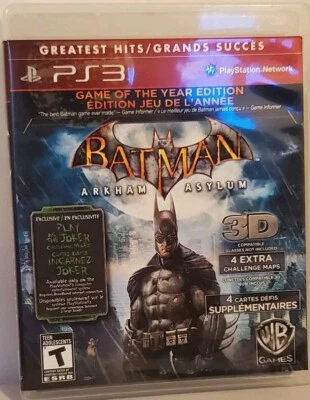 Batman Arkham Asylum 3D PS3 CIB  Same Day Fast Shipping - Image 1 of 3
