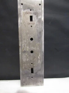 Vintage Otis Elevator Stainless Steel Button Car Panel Plate Lettering Intact - Picture 1 of 3