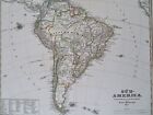 South America Brazil Peru Venezuela Chile Argentina 1854 Stulpnagel detailed map
