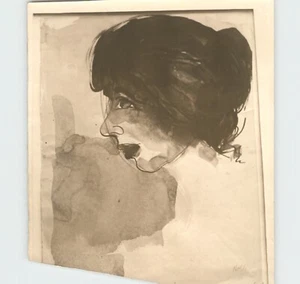 PINTURA EXCÉNTRICA de una mujer por ARTISTA Nolde DE COLECCIÓN 1928 Foto de prensa - Imagen 1 de 2