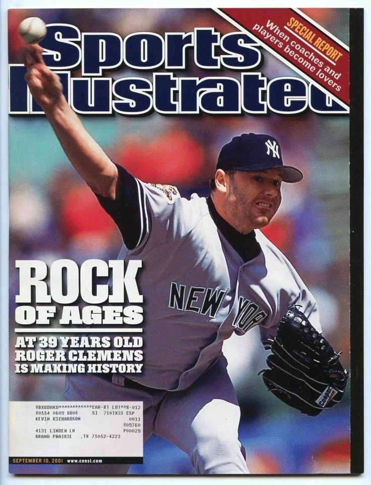 Sports Illustrated September 10, 2001 Rock of Ages Yankees Roger Clemens - Image 1 of 1