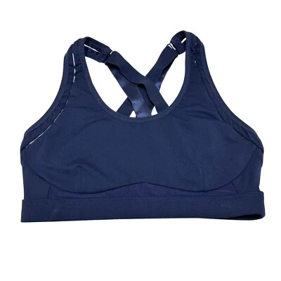 Sutiã esportivo feminino Fabletics Belle alto impacto L* azul marinho ajustável roupa ativa - Imagem 1 de 4