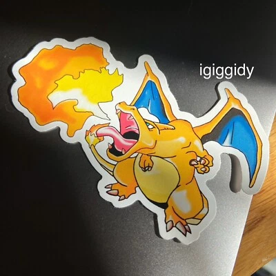 Pokemon Sticker - Charizard Original Base Set Card Artwork, Vinyl Decal Sticker - Image 1 of 4