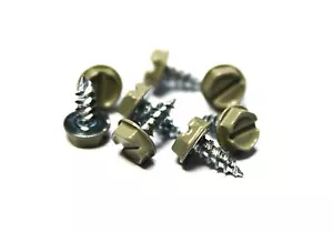 (100) Tornillos de metal de cabeza hexagonal ranurada de 6 x 3/8 (arcilla) - Imagen 1 de 1