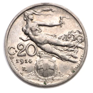 ITALIA 20 Centesimi 1914 Libertà Librata - Picture 1 of 2