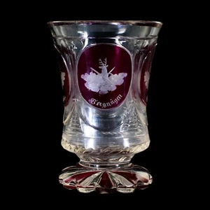 Tazza a piedi con allegorie tagliate, Boemia settentrionale 1840-50 circa - Foto 1 di 7