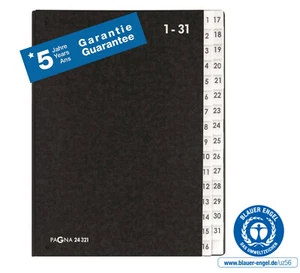 Pultordner PAGNA A4 1-31 Hartpappe , neu , Vorordner Unterschriftenmappe schwarz - Bild 1 von 3