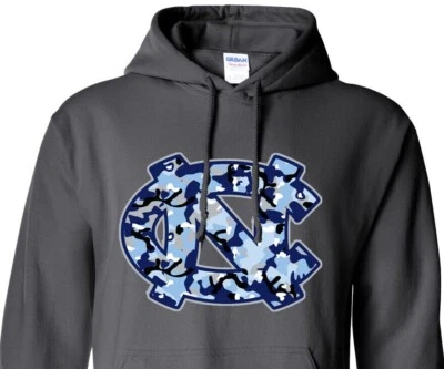 Не бывшая в обращении - Университет Северной Каролины - Tarheels - футбол колледжа - камуфляж - толстовка с капюшоном - Изображение 1 из 4