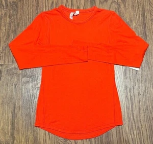 NUEVA Camisa Mujer Lululemon Hold Apretada Manga Larga Solar Naranja Talla 8 y 10 - Imagen 1 de 8