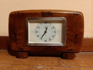OROLOGIO MECCANCO DA TAVOLO CON SVEGLIA ANNI 30 FUNZIONANTE - Foto 1 di 5