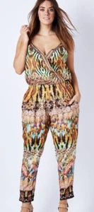 RUBY YAYA Tribal Jumpsuit Size M 12 RRP $179.99 NWOT Sequin - Picture 1 of 9