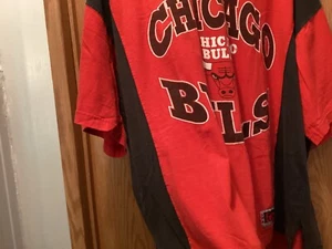 TG XL Chicago Bulls 1997 T Shirt Vintage Pippin Rodman Jersey NBA Rap MJ Hoops - Foto 1 di 5