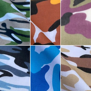 Vestido de camuflaje estampado para niños artesanal tela novedosa para niños | por medio metro - Imagen 1 de 31