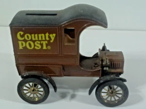 ERTL 1905 Ford's First Delivery Car County Post #1883 Bank Toy Truck Mail Post - Picture 1 of 9