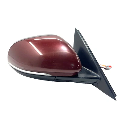 2017-2019 JAGUAR XE RIGHT SIDE DOOR REAR VIEW MIRROR W/O BLIND SPOT RED OEM - Image 1 of 4