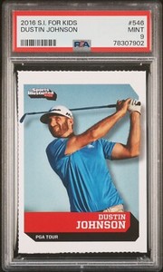 DUSTIN JOHNSON ROOKIE 2016 SI FOR KIDS CARD LIV GOLF USA PSA 9 MINT RARE QTY