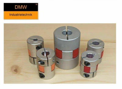 DMW INDUSTRIETECHNIK Wellenkupplung Klauenkupplung flexibel EK 5, 6, 6,35, 8, 10, 12, 14 mm Aluminium