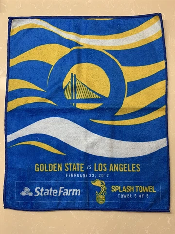 *NEW* GOLDEN STATE WARRIORS Los Angeles Clippers 2/23/17 Splash Towel NBA Cover