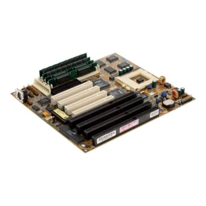 Motherboard Baby-AT ASUS VX97 REV.1.01 SOCKET 7 SIMM PCI ISA with 4x RAM MODULE - Picture 1 of 3