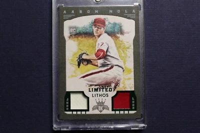 2016 DIAMOND KINGS AARON NOLA LIMITED LITHO'S DUAL JERSEY RC BASEBALL CARD 2/5 - Image 1 of 2