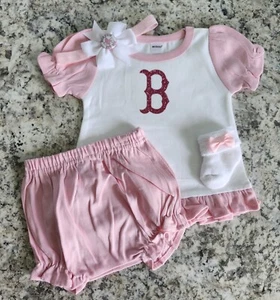 Red Sox Baby Mädchen Outfit Red Sox rosa Baby Geschenk Mädchen Red Sox Take Home Outfit - Bild 1 von 4