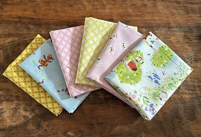 Edredón de algodón Winnie The Pooh 6 Fat Quarters Riley Blake "100 Aker Woods" Foto 1 de 4