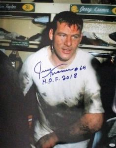 Packers SB Champ JERRY KRAMER Signed 16x20 Photo #1 AUTO w/ "HOF 18" - Picture 1 of 1