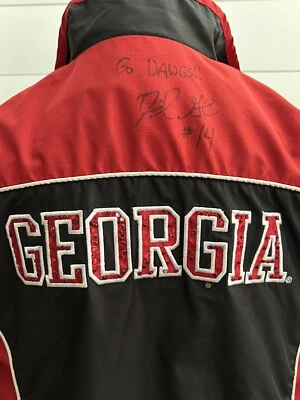 G-III Sports Autographed Georgia Bulldogs Red & Blk Girls L Jacket #14 D Greene - Image 1 of 4