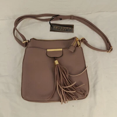 Deluxity Crossbody Bag Zipper Tassels Lightweight Medium Size in Purple NWT - Image 1 of 4