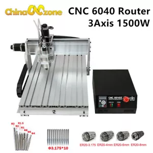 CNC 6040 1500W 3Axis Mach3 USB Router Engraving Cutting Drilling DIY Machine US - Picture 1 of 9