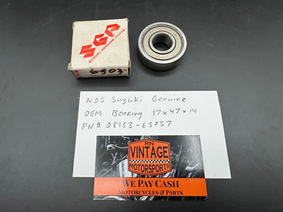 Nuevo de Lote Antiguo Suzuki Genuino OEM Rodamiento 17x47x14 Parte # 08153-63037 Nuevo Foto 1 de 4