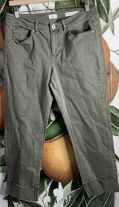 Pantalones de mezclilla Jill talla 8 verde oliva ajuste auténtico mezcla de algodón - Imagen 1 de 7