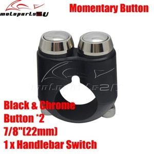 2-3-4-Button Motorcycle Momentary Switch For Cafe Racer 1″ or 7/8″ Handlebars - Picture 1 of 41