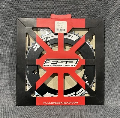 FSA Pro Track Chainring 50t Single-Speed 1/8" Chain 144mm BCD Black/Silver - Image 1 of 4