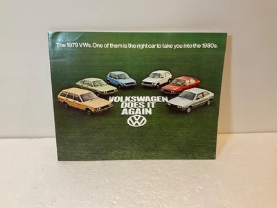 Vintage 1979 VW 4 Page Sales Brochure. Rabbit, Scirocco, Bus, Etc. PX16 - Image 1 of 3