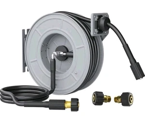 Giraffe Tools Retractable Power Pressure Washer Hose Reel 1/4" x 65 ft, 3200PSI - Picture 1 of 7